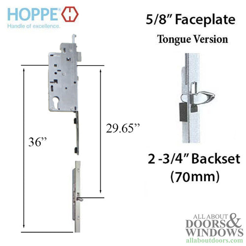 Hoppe 16mm Manual 70/92 Gear, Tongue at 29.65