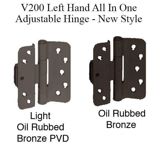 V200 Right Hand All In One Adjustable Hinge, Aluminum Base - V200 Right Hand All In One Adjustable Hinge, Aluminum Base