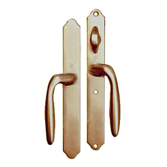 HOPPE HLS 9000 Sliding Door Handle Set with Verona Lever Active Non-Keyed Antique Brass