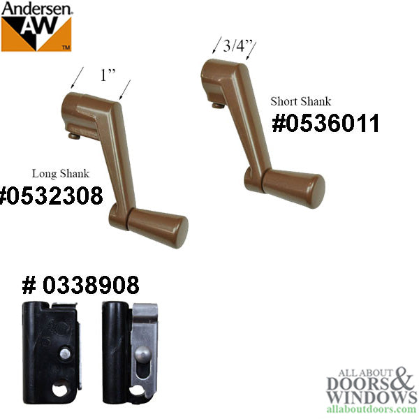 Crank Handle, Flexivent, Beauty-Line, Metal with Plastic Knob - Bronze - Crank Handle, Flexivent, Beauty-Line, Metal with Plastic Knob - Bronze