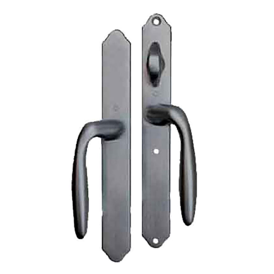 HOPPE HLS 9000 Sliding Door Handle Set with Verona Lever Active Non-Keyed Oil Rubbed Brass - HOPPE HLS 9000 Sliding Door Handle Set with Verona Lever Active Non-Keyed Oil Rubbed Brass