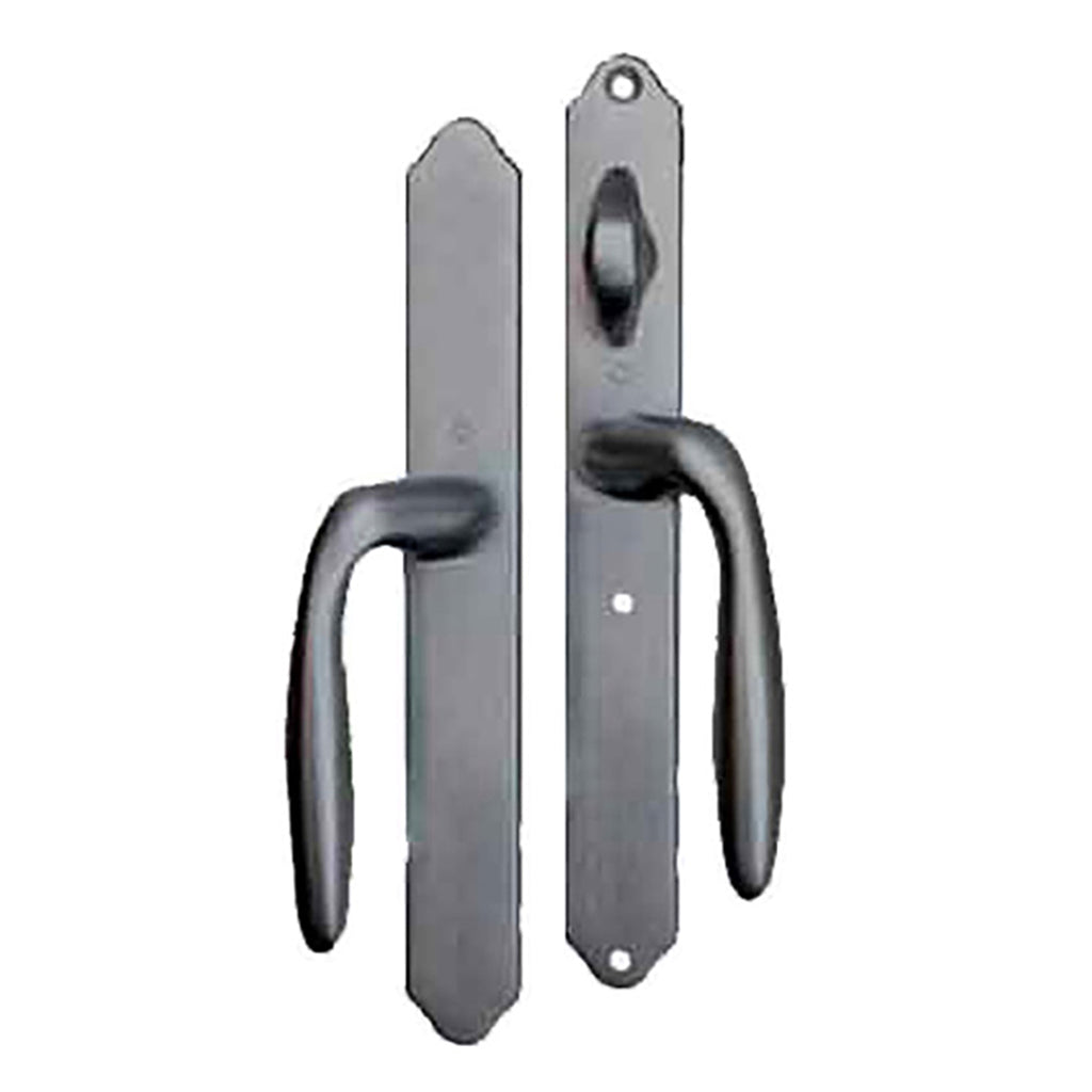 HOPPE HLS 9000 Sliding Door Handle Set with Verona Lever Active Non-Keyed Oil Rubbed Brass - HOPPE HLS 9000 Sliding Door Handle Set with Verona Lever Active Non-Keyed Oil Rubbed Brass
