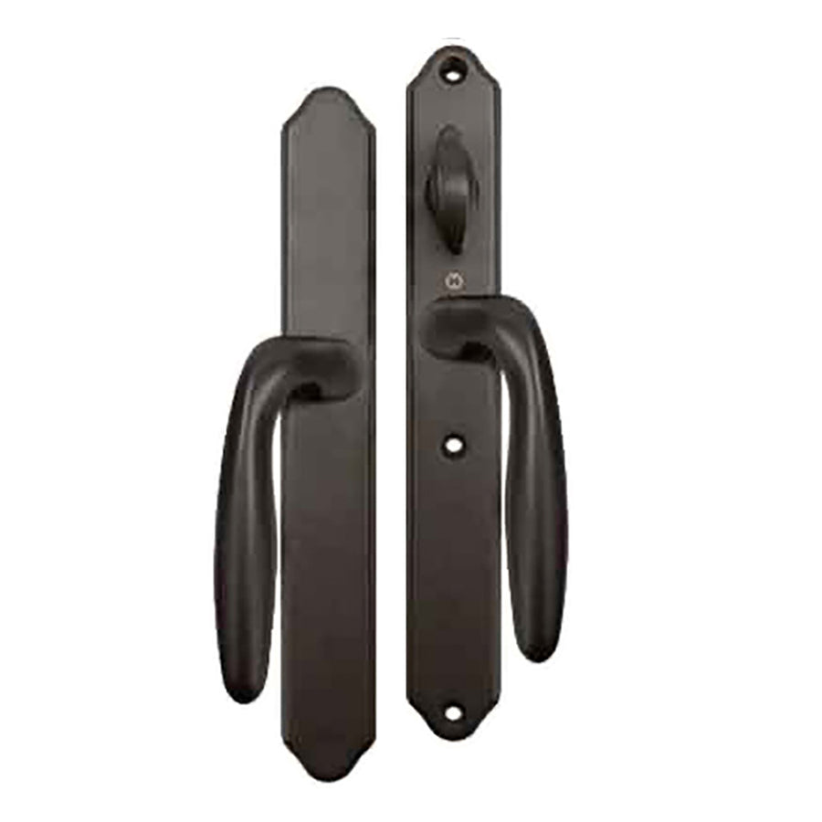 HOPPE HLS 9000 Sliding Door Traditional Handle Set with Verona Lever Active Non-Keyed Rustic Umber - HOPPE HLS 9000 Sliding Door Traditional Handle Set with Verona Lever Active Non-Keyed Rustic Umber