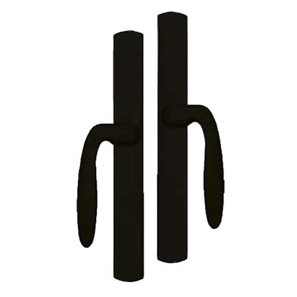 HOPPE HLS 9000 Sliding Door Handle Set with Verona Lever Fixed Dummy Matte Black - HOPPE HLS 9000 Sliding Door Handle Set with Verona Lever Fixed Dummy Matte Black