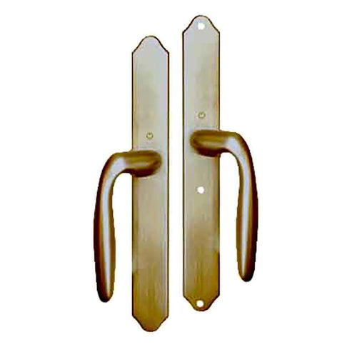 HOPPE HLS 9000 Sliding Door Handle Set with Verona Lever Fixed Dummy Antique Brass - HOPPE HLS 9000 Sliding Door Handle Set with Verona Lever Fixed Dummy Antique Brass