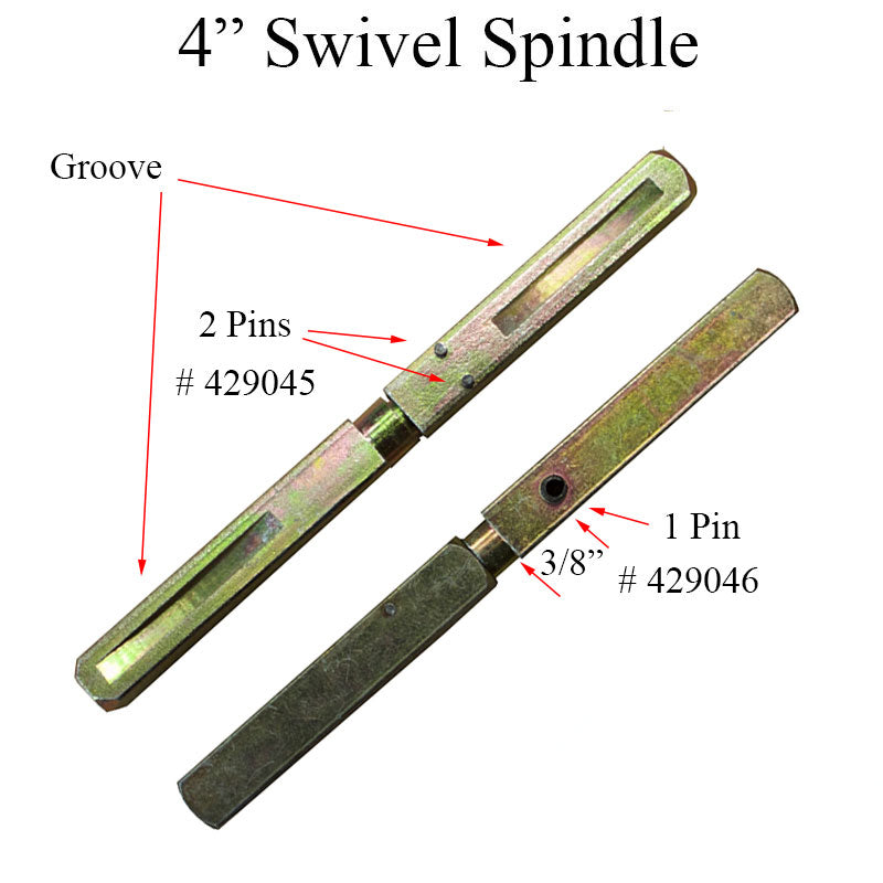 Swivel spindle 5/16 x 4