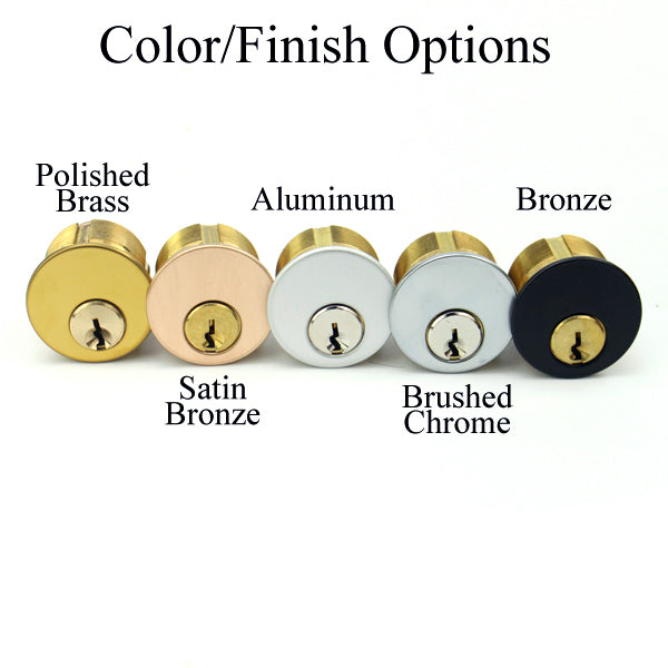 Adams-Rite 1 inch Brass Mortise Cylinder, Keyed Alike Pair Schlage - Adams-Rite 1 inch Brass Mortise Cylinder, Keyed Alike Pair Schlage