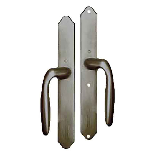 HOPPE HLS 9000 Sliding Door Handle Set with Verona Lever Fixed Dummy Oil Rubbed Brass