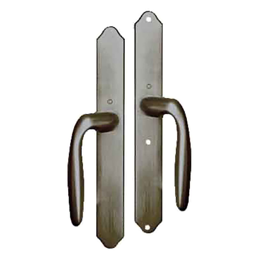 HOPPE HLS 9000 Sliding Door Handle Set with Verona Lever Fixed Dummy Oil Rubbed Brass - HOPPE HLS 9000 Sliding Door Handle Set with Verona Lever Fixed Dummy Oil Rubbed Brass