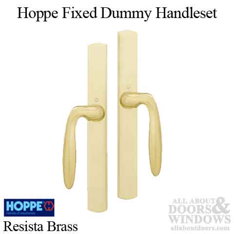 HOPPE HLS 9000 Sliding Door Handle Set with Verona Lever Fixed Dummy Resista Brass - HOPPE HLS 9000 Sliding Door Handle Set with Verona Lever Fixed Dummy Resista Brass
