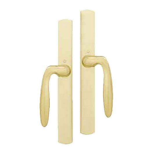 HOPPE HLS 9000 Sliding Door Handle Set with Verona Lever Fixed Dummy Resista Brass