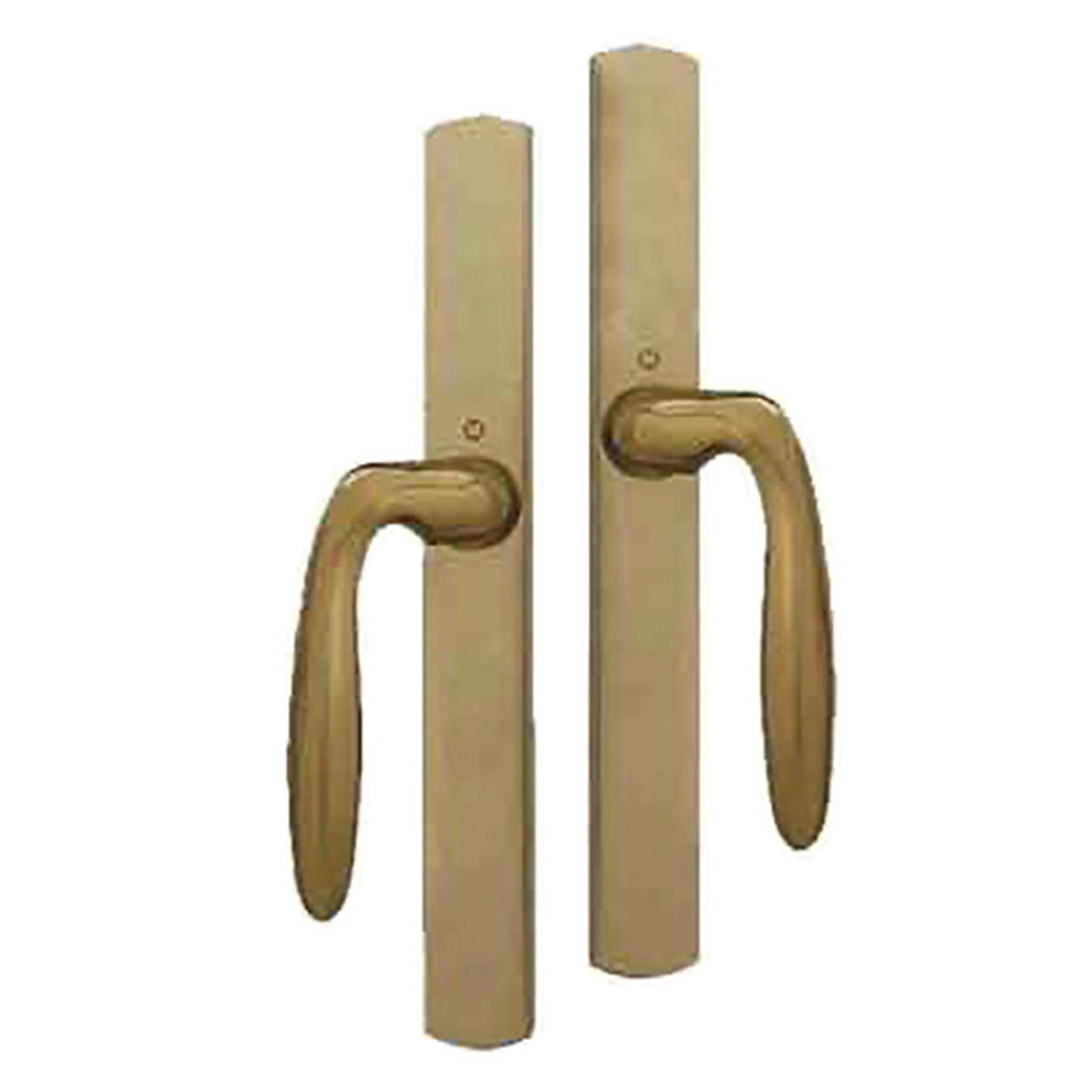 HOPPE HLS 9000 Sliding Door Handle Set with Verona Lever Fixed Dummy Antique Brass - HOPPE HLS 9000 Sliding Door Handle Set with Verona Lever Fixed Dummy Antique Brass