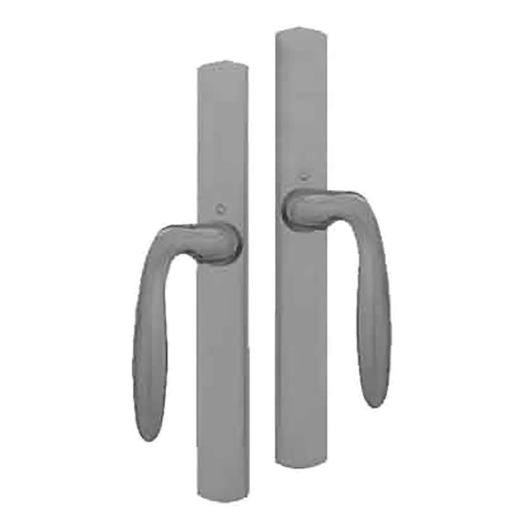 HOPPE HLS 9000 Sliding Door Handle Set with Verona Lever Fixed Dummy Antique Nickel - HOPPE HLS 9000 Sliding Door Handle Set with Verona Lever Fixed Dummy Antique Nickel