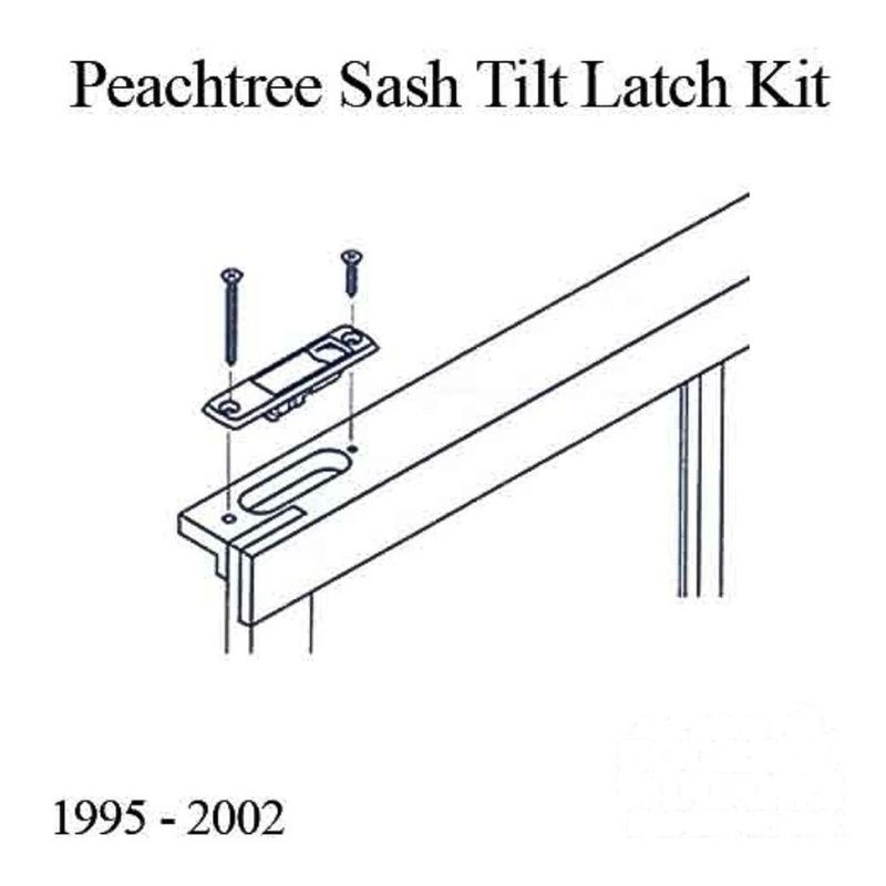 Peachtree Ariel Tilt Double Hung Window Sash Tilt Latch Kit (1995-2002) - Driftwood - Peachtree Ariel Tilt Double Hung Window Sash Tilt Latch Kit (1995-2002) - Driftwood