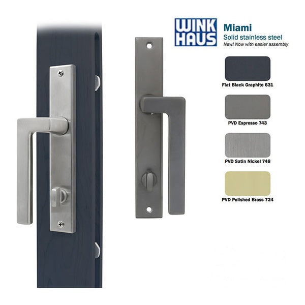 Miami Style Sliding Patio Door Handle Set Non Keyed Left Hand - Miami Style Sliding Patio Door Handle Set Non Keyed Left Hand
