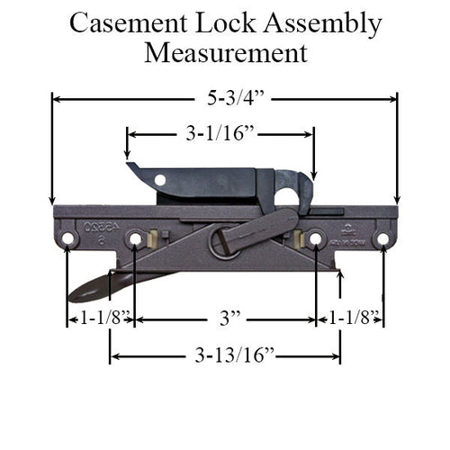 Truth Casement Lock Assembly Marvin Window Left Hand Casemaster Sash Lock - Truth Casement Lock Assembly Marvin Window Left Hand Casemaster Sash Lock