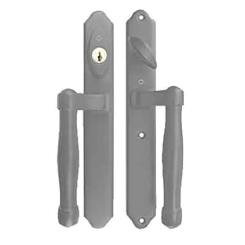 HOPPE HLS 9000 Sliding Door Handle Set Active Keyed Satin Nickel - HOPPE HLS 9000 Sliding Door Handle Set Active Keyed Satin Nickel