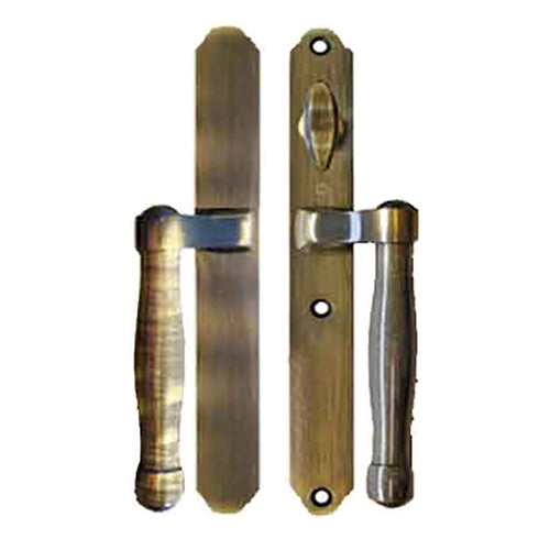 HOPPE HLS 9000 Sliding Door Handle Set Active Non-Keyed Outside Antique Brass - HOPPE HLS 9000 Sliding Door Handle Set Active Non-Keyed Outside Antique Brass