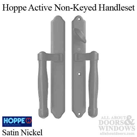 HOPPE HLS 9000 Sliding Door Handle Set Active Non-Keyed Outside Satin Nickel - HOPPE HLS 9000 Sliding Door Handle Set Active Non-Keyed Outside Satin Nickel