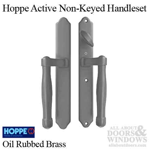HOPPE HLS 9000 Sliding Door Handle Set Active Non-Keyed Outside Oil Rubbed Brass - HOPPE HLS 9000 Sliding Door Handle Set Active Non-Keyed Outside Oil Rubbed Brass