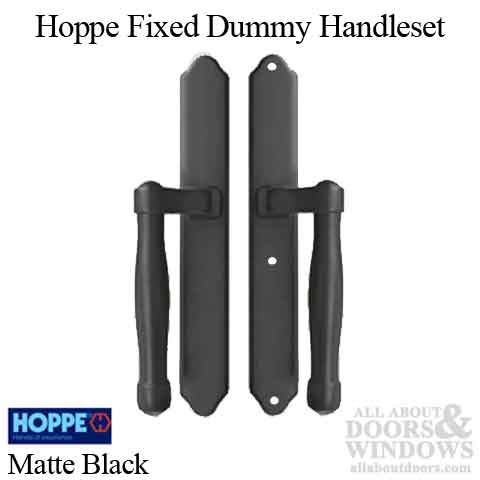 HOPPE HLS 9000 Sliding Door Handle Set Fixed Dummy Matte Black - HOPPE HLS 9000 Sliding Door Handle Set Fixed Dummy Matte Black