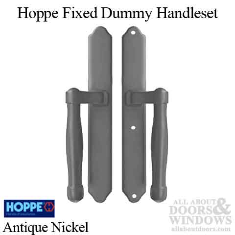 HOPPE HLS 9000 Sliding Door Handle Set Fixed Dummy Antique Nickel - HOPPE HLS 9000 Sliding Door Handle Set Fixed Dummy Antique Nickel