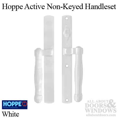 HOPPE HLS 9000 Sliding Door Handle Set Active Non-Keyed Outside White - HOPPE HLS 9000 Sliding Door Handle Set Active Non-Keyed Outside White