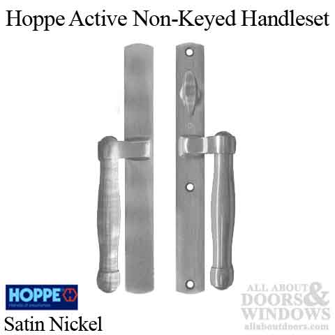 HOPPE HLS 9000 Sliding Door Handle Set Active Non-Keyed Outside Satin Nickel - HOPPE HLS 9000 Sliding Door Handle Set Active Non-Keyed Outside Satin Nickel