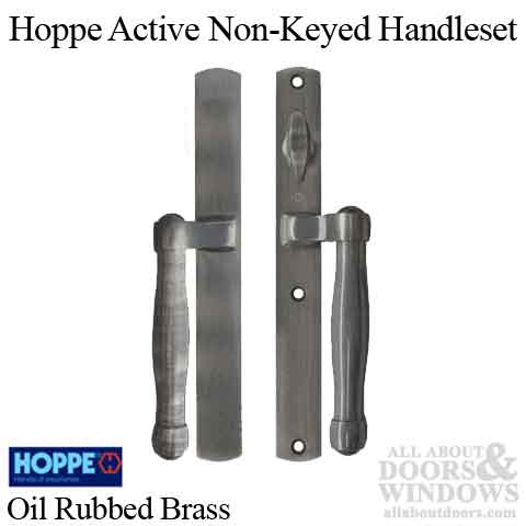 HOPPE HLS 9000 Sliding Door Handle Set Active Non-Keyed Outside Oil Rubbed Brass - HOPPE HLS 9000 Sliding Door Handle Set Active Non-Keyed Outside Oil Rubbed Brass
