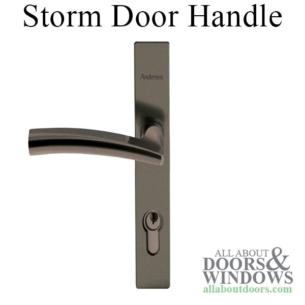 Andersen / Emco Modern Storm Door Handle Set Trim Metallic Stone - Andersen / Emco Modern Storm Door Handle Set Trim Metallic Stone