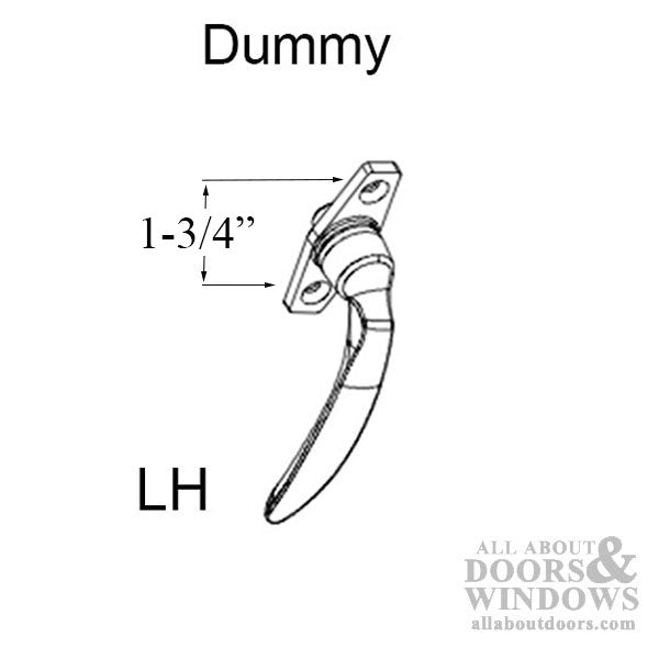 Marvin Push Out Casement Lock Handle, Left Hand Dummy - Color Options Available - Marvin Push Out Casement Lock Handle, Left Hand Dummy - Color Options Available