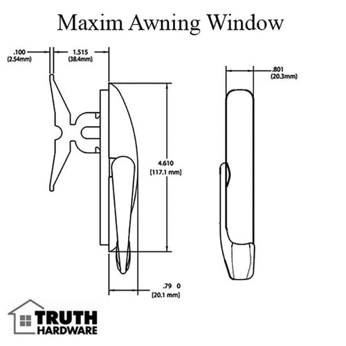 Sash lock, Non-Handed Awning Window, Maxim - Sash lock, Non-Handed Awning Window, Maxim