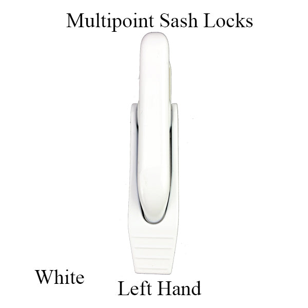 Multipoint Sash Lock Casement Window Handle Left Hand White - Multipoint Sash Lock Casement Window Handle Left Hand White
