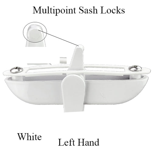 Multipoint Sash Lock Casement Window Handle Left Hand White - Multipoint Sash Lock Casement Window Handle Left Hand White
