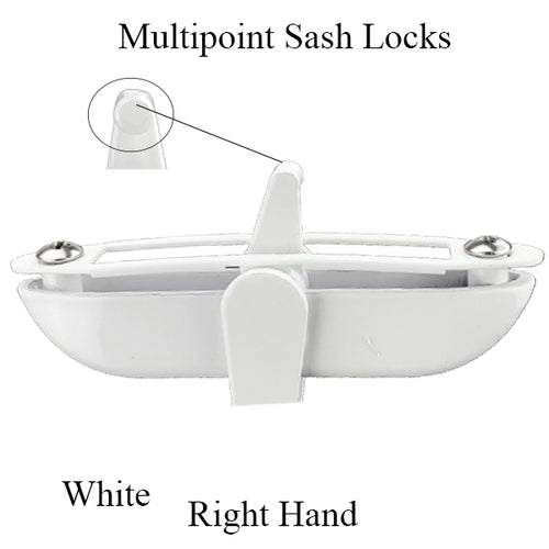 Multipoint Sash Lock Casement Window Handle Right Hand White - Multipoint Sash Lock Casement Window Handle Right Hand White