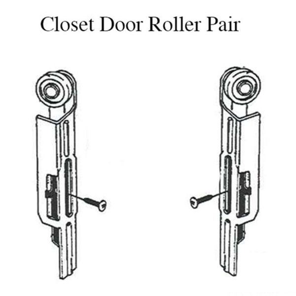 Closet Panel Door Roller Pair Top Hung 15/16 Inch Wheel - Closet Panel Door Roller Pair Top Hung 15/16 Inch Wheel