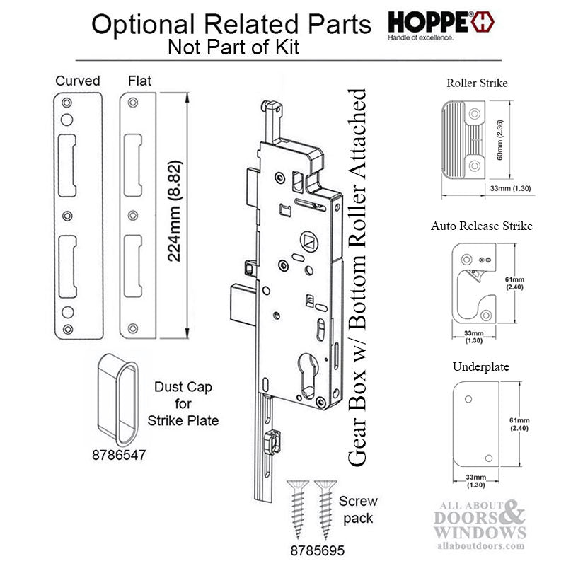 Hoppe Multipoint Lock, 1-3/8