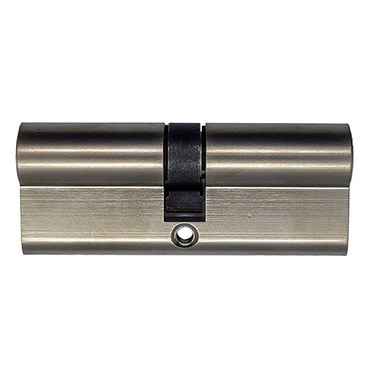 Euro Profile Double Cylinder, 40.5/40.5 mm, 360 Key / Key - Satin Nickel