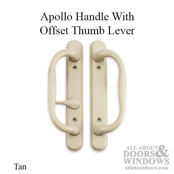 Apollo Handle Set for Sliding Patio Doors with Offset Thumbturn Non-Keyed - Apollo Handle Set for Sliding Patio Doors with Offset Thumbturn Non-Keyed