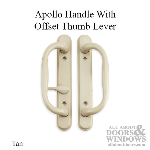 Apollo Handle Set for Sliding Patio Doors with Offset Thumbturn Non-Keyed - Apollo Handle Set for Sliding Patio Doors with Offset Thumbturn Non-Keyed