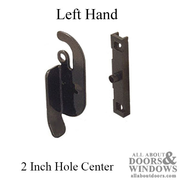 Latch - Vinyl and Aluminum Sash Hardware, Steel / Plastic - Black - Choose Handing - Latch - Vinyl and Aluminum Sash Hardware, Steel / Plastic - Black - Choose Handing