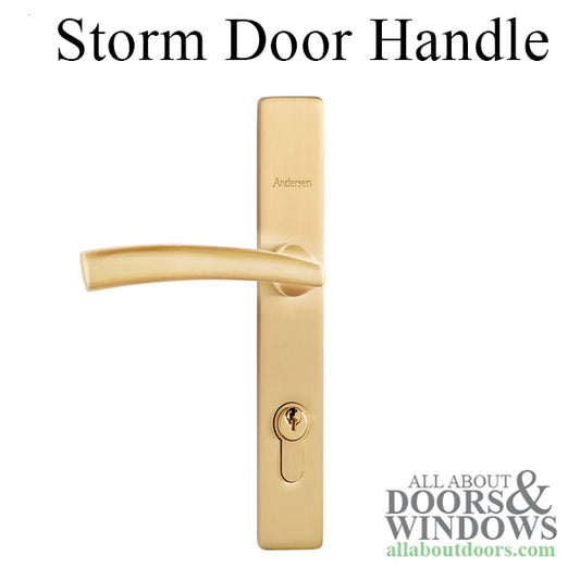 Andersen / Emco Modern Storm Door Handle Set-Trim Brushed French Gold