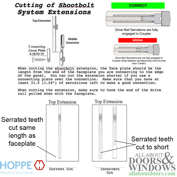 Hoppe 3-point Multipoint Lock, Door Heights 88.43 - 92.36