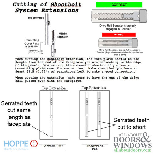 Hoppe 3-point Multipoint Lock, Door Heights 85.47