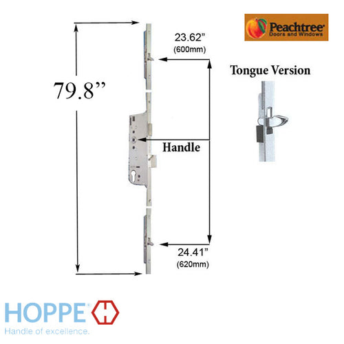 HOPPE Multipoint Lock Assembly, 1-3/4