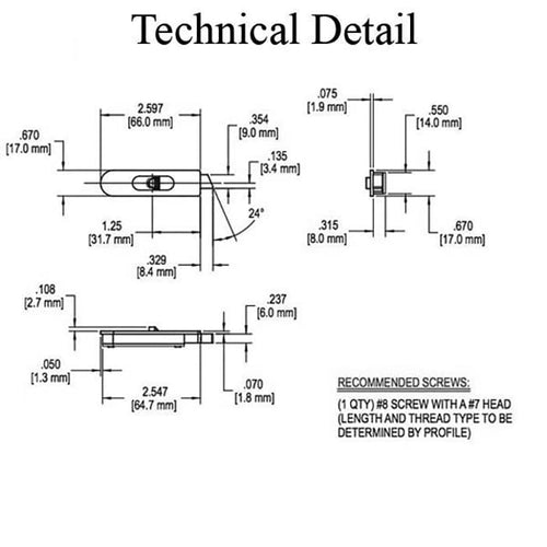 Windsor Metal & Plastic Tilt Latch, Double Hung, Right Hand- - Windsor Metal & Plastic Tilt Latch, Double Hung, Right Hand-