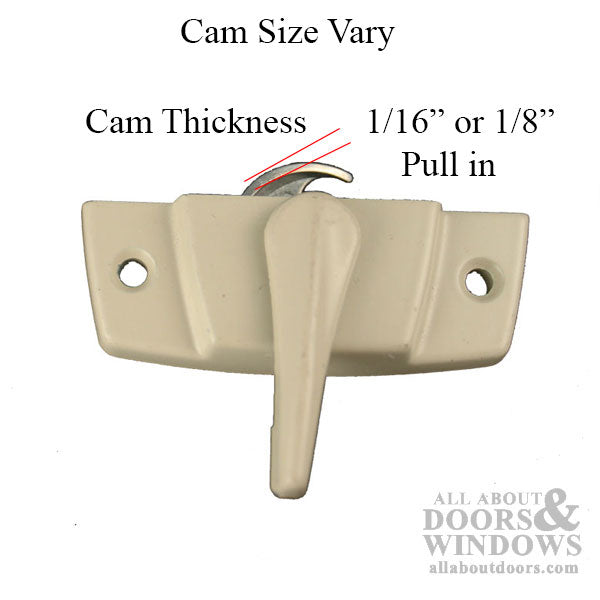 Truth Sash Lock For Casement Windows Trimline Sweep Sash Lock 2-1/16 inch screw holes 1/16 cam 7/16 offset - Truth Sash Lock For Casement Windows Trimline Sweep Sash Lock 2-1/16 inch screw holes 1/16 cam 7/16 offset