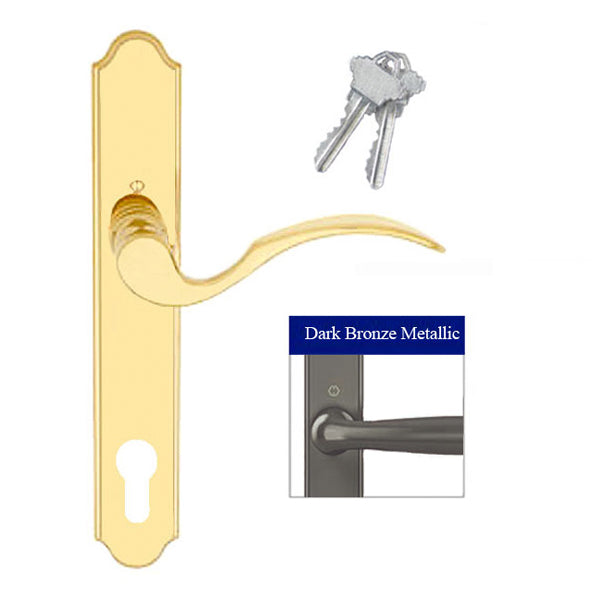 HOPPE Active Handle Set with Munchen Style Lever Dark Bronze Metallic Finish - HOPPE Active Handle Set with Munchen Style Lever Dark Bronze Metallic Finish