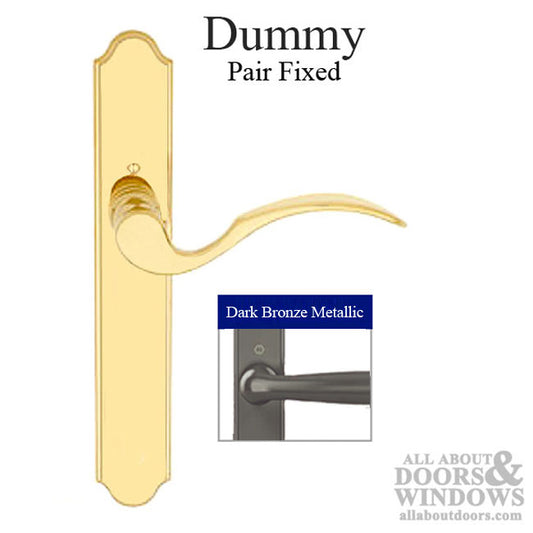 Munchen Dummy Handle Set M112PL/374N Fixed Pair Dark Bronze Metallic