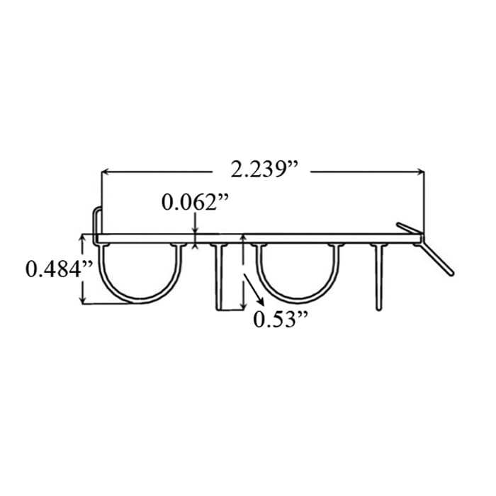 Door bottom sweep, staple / nail on, for 2-1/4